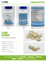 Détoxification Intestinale Avancée en 15 Jours : Soutien Naturel pour la Santé Intestinale des Adultes - 30 Capsules