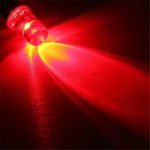 Lampe Led à Diode électroluminescente, bricolage, Laser ultra lumineux de 5mm, lampe pré-câblée, haut de 5MM DC, rond de 20cm, rose, 12V