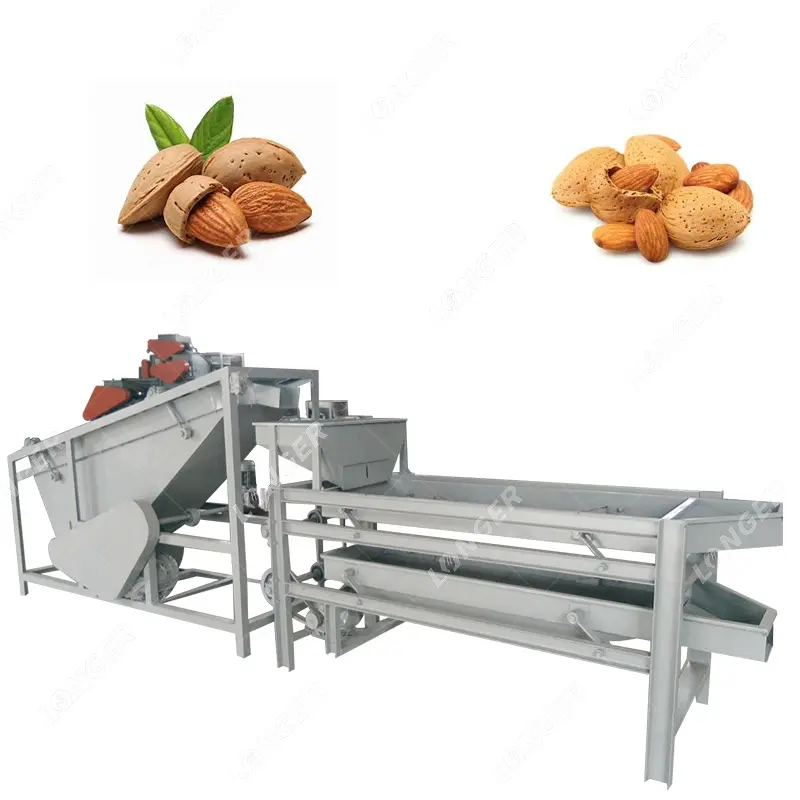 Línea de producción de procesamiento de almendras, gran oferta, descascaradora de nueces, peladora