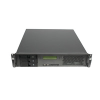 Casis rak 2U hitam kustom dengan tampilan Temparture untuk casing Server 2U Mainboard LCD ATX mikro