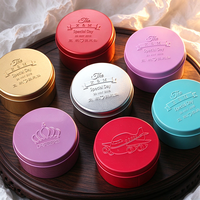 Boîte en fer blanc ronde et carrée multicolore en gros avec logo en relief, boîte cadeau vide en fer blanc écologique pour fêtes et événements