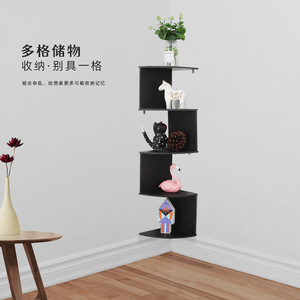 Étagère d'angle murale Hui Shijia à 5 niveaux en PVC, sans perçage, pour livres et jouets - Product Image 2
