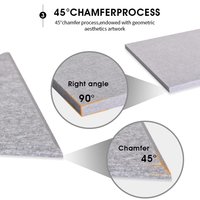 Panneau acoustique en feutre PET auto-adhésif 30*30cm, 100% fibre de polyester, insonorisant, panneau mural insonorisant