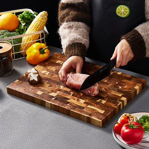 Nhà Tự Nhiên Lớn Keo Gỗ End Hạt Cắt Board Butcher Khối Cho Nhà Bếp Với Nước Trái Cây Rãnh - Product Image 2