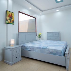 AMANDA Tallboy Cabinet <b>Table</b> Solid Wood Bedroom Furniture with Large Capacity for Living Room and Apartment Made in Vietnam Ready-to-assemble - Product Image 3