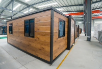 Maison conteneur extensible de 20 pieds en bois naturel de qualité supérieure, isolée et étanche, préfabriquée pour toutes les conditions climatiques et utilisation extérieure
