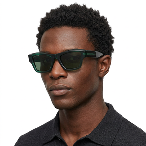 Lunettes de soleil rectangulaires pour hommes, monture intégrale, verres polarisés, protection UV 100%, protection solaire, style adulte - Product Image 1