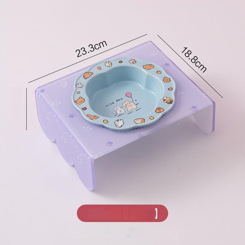 Azul - Cuenco profundo de encaje [con soporte acrílico]