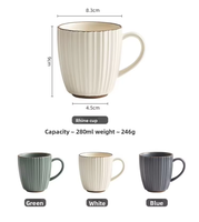 Mug à café en céramique de style INS, nouveauté en gros, avec logo personnalisé, pour petit-déjeuner, lait, thé, jus, eau, expresso, vaisselle pour couple
