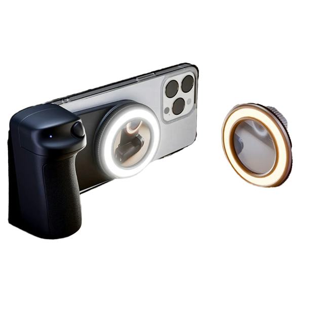 Best Selling Convenient Selfie Photography Magnetic Phone Grip Holder with LED Fill Light Remote Control Mobile Phone Holders