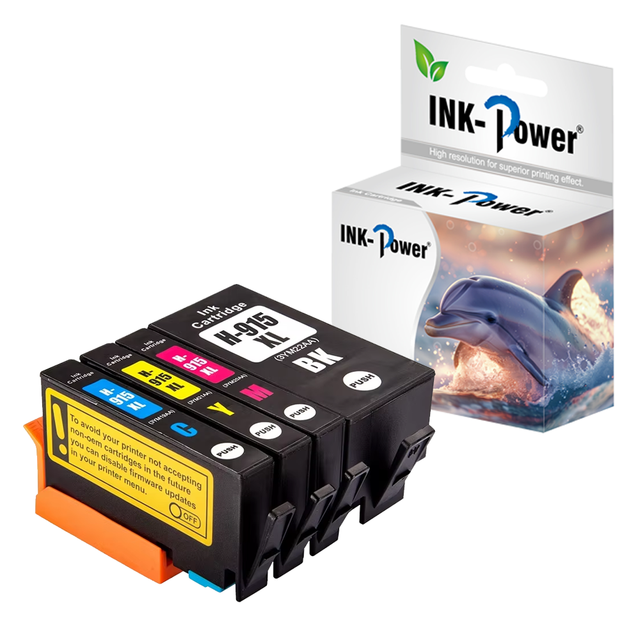 INK-POWER 915XL 919XL 915 919 XL Premium Remanufactured Color Inkjet Ink Cartridge for HP915 for HP OfficeJet Pro 8020 Printer