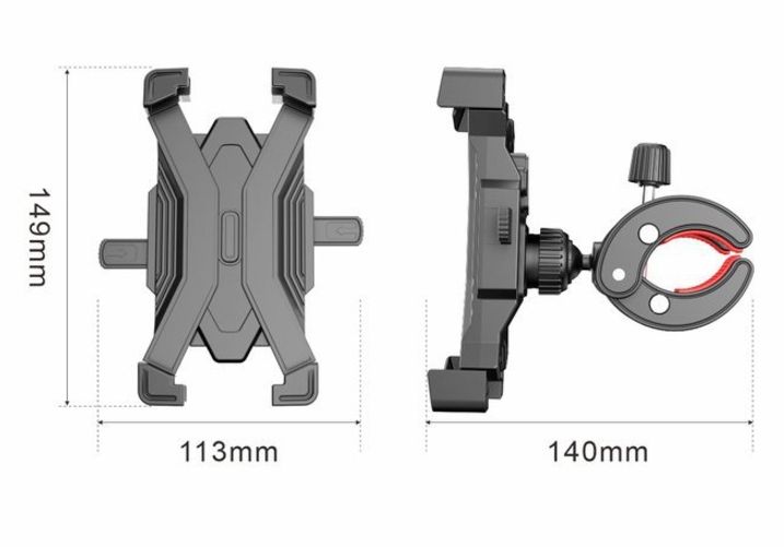 Hongdak Factory Riding Shockproof Takeaway New Four-Claw Motorcycle Mobile Phone Holder Navigation Bicycle Mobile Phone Holder