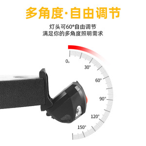 Senri-ko Headlamp 2000 Maha Rechargeable Led Light Night Riding Night Fishing USB Charging - Product Image 5