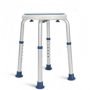 Tabouret de douche réglable en alliage d'aluminium avec siège pivotant pour personnes âgées et handicapées, équipement de sécurité pour salle de bain 32x32cm - Product Image 1