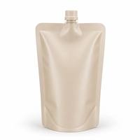 Pochette à bec verseur personnalisée pour lessive liquide, sac de recharge écologique mat minimaliste anti-fuite, à fond stable