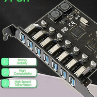 Adaptateur de carte d'extension Plc Usb3.0 Pci-e, Hub à 7 ports, contrôleur externe, approvisionnement en vrac