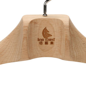 Butler cortesía diseño abrigo comercial pesado deber de Metal de madera de haya de perchas de madera - Product Image 4