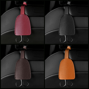 OEM ODM Premium-PU-Leder Autositz-Rückenhaken Aufbewahrung tragende Kopfstütze Lederhaken für Auto - Product Image 2