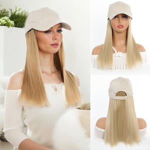 Casquette de baseball pour femme avec perruque, cheveux longs et raides, en tissu maillé résistant à la chaleur 1B88H2710610710822T AT545 - Product Image 2