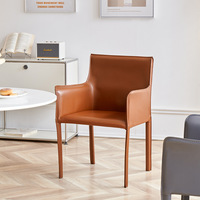Silla de Comedor de Lujo, Económica, para Hogar, Restaurante, Juego de Muebles de Comedor, Estilo Nórdico Moderno, Sillas de Comedor Giratorias de Cuero para Mesa de Comedor