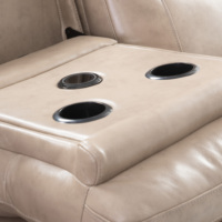 Ensemble de canapés inclinables électriques avec porte-gobelets et chargeur sans fil, canapé inclinable en tissu pour salon et home cinéma