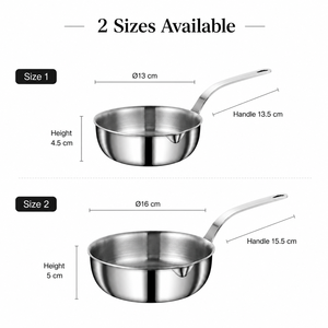 304 Stainless Steel 13cm Mini Omelette <strong>Pan</strong> <strong>Egg</strong> Frying <strong>Pan</strong> 3 Layers Compound Steel Non Stick Pot Small Cookware Sets with Handle - Product Image 3