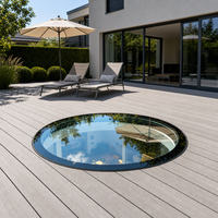 Dôme de fenêtre de toit circulaire, éclairage naturel, cadre en aluminium étanche, économie d'énergie, idéal pour villa résidentielle