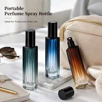Botol Parfum Spray Kaca Kotak Gradasi 5ml 10ml Mini Portabel Botol Atomizer Wewangian Grosir