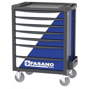 Fasano Tools 7 Drawer Tool Cart With Wheels For <b>Workshop</b> <b>Storage</b> - Product Image 1