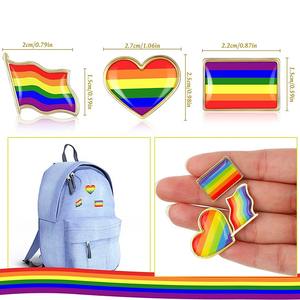 Пользовательские Значки из сплава радужного флага, культурные принадлежности с металлическими булавками для геев в различных формах звезды - Product Image 4