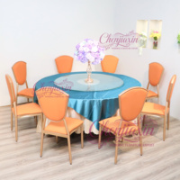 Chaises Royales Blanches en Aluminium Chromé de Luxe pour Événements, Ensemble de Mobilier d'Hôtel Pas Cher pour Mariages et Banquets, Vente en Gros
