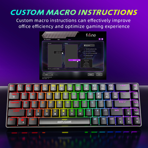 Teclado Mecánico para Juegos FIFINE GK1 de 68 Teclas con Interruptores Rojos, Hot-Swap, NKRO Completo, 1000Hz, RGB, Macro Integrado, USB-C para PC y Laptop - Product Image 5