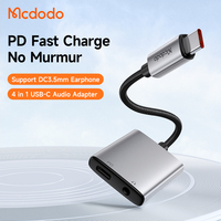 Mcdodo 505/554 2 en 1 60W charge AUX USB C adaptateur pour écouteurs Type C à 3.5mm convertisseur audio pour iPhone 15 Android appel musique