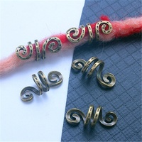 Breloques en alliage or et argent en gros pour dreadlocks, manchettes, perles, anneaux et accessoires de coiffure