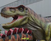 Dinosaures animatroniques Tyrannosaurus Rex grandeur nature, modèle réaliste de dinosaure en caoutchouc fait main pour le parc jurassique