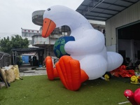 Modèle de canard gonflable géant blanc pour la publicité, ballon animal, décoration gonflable de cygne pour événement
