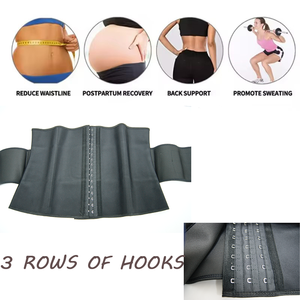 Ceinture de compression en latex pour femme, corset amincissant pour l'entraînement, gaine de contrôle du ventre pour la perte de poids, avec 9 baleines en acier - Product Image 5