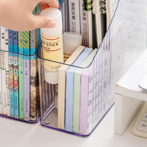 <strong>File</strong> <strong>Shelf</strong> Storage <strong>Shelf</strong> Books Pages Storage Box Desktop Organizer for Student Plastic Office Supplies Storage <strong>Shelf</strong> Bookend - Product Image 2