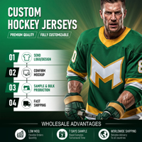 Maillot de hockey personnalisé, sublimation, 100% polyester, léger, manches longues, adulte, vente en gros, usine