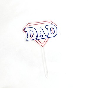 Décoration de gâteau en acrylique imprimée en couleur pour la fête des pères, décoration de cupcake en acrylique « Je t'aime Papa » - Product Image 4