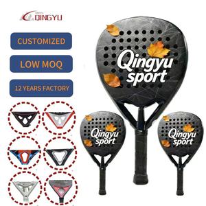 Raqueta de Pádel Personalizada Qingyu Sport, Raqueta de Fibra de Carbono con Logotipo y Diseño Personalizados, Raqueta para Interior y Exterior - Product Image 1