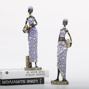 Mueble para Vinos Decorativo de Resina con Diseño Retro Africano de Mujer Negra para Sala de Estar <span class=keywords><strong>y</strong></span> Porche - Product Image 2
