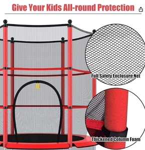 Phong cách mới an toàn bao vây <span class=keywords><strong>Net</strong></span> mùa xuân pad được xây dựng trong dây kéo mạnh mẽ <span class=keywords><strong>Trampoline</strong></span> cho Patio vườn - Product Image 2