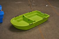 Bateau de pêche pliable en plastique robuste de 2,2 m à double pont, montable sur véhicule, en PE