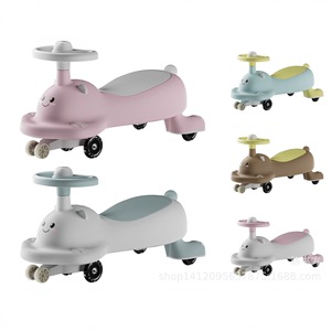 Children's Ride On Car Toy Silent <b>Wheels</b> 2-4 Years Unisex <b>Plastic</b> Rocking Scooter For Kids Omnidirectional Steering - Product Image 1