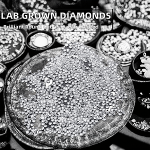 Precio al por mayor de diamantes sueltos blancos HPHT cultivados en laboratorio, corte brillante redondo VVS1 de 3 mm, 4 mm, 5 mm y 6,5 mm - Product Image 2