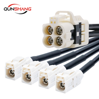 Arnés de Cableado Mini-Fakra Tipo B Blanco 4 en 1 Hembra LVDS, Conversión a Arnés de Cableado SMA/FAKRA Macho a Hembra