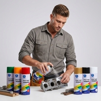 Peinture aérosol acrylique à séchage rapide haute couvrance de la marque SAIGAO pour surfaces métalliques, bois, plastique, meubles et travaux de construction