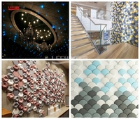 Panneaux acoustiques hexagonaux en feutre décoratif pour plafond et mur, en fibre PET, insonorisants, en polyester, pour panneau mural de bureau