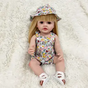 55 CMソフトシリコン生まれ変わった女の赤ちゃん人形のおもちゃリアルな22インチプリンセス幼児アートベベ子供のための誕生日プレゼント